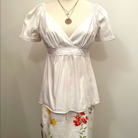 BCBGMaxAzria Empire Regency Bridgerton Blouse - Picture 2 of 7